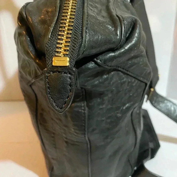 Rachel Zoe black pebbled leather satchel handbag - Picture 7 of 12